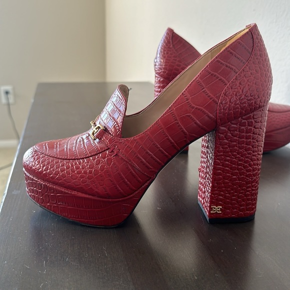 Sam Edelman Womens Aretha Spiced Mahogany Kenya Croco Leather - Picture 3 of 3